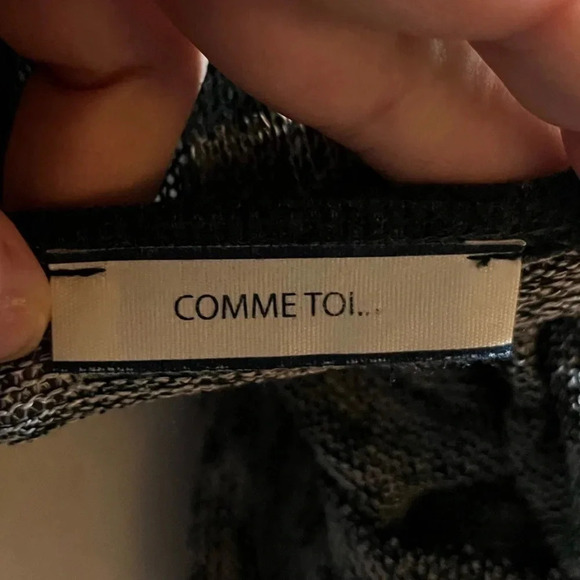 Anthro Comme Toi plaid lightweight open front cardigan small - Picture 5 of 8